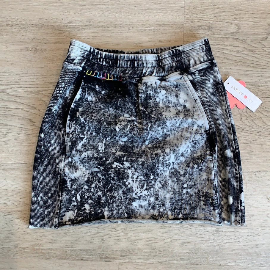 Gabrielle Black Acid Wash Skirt