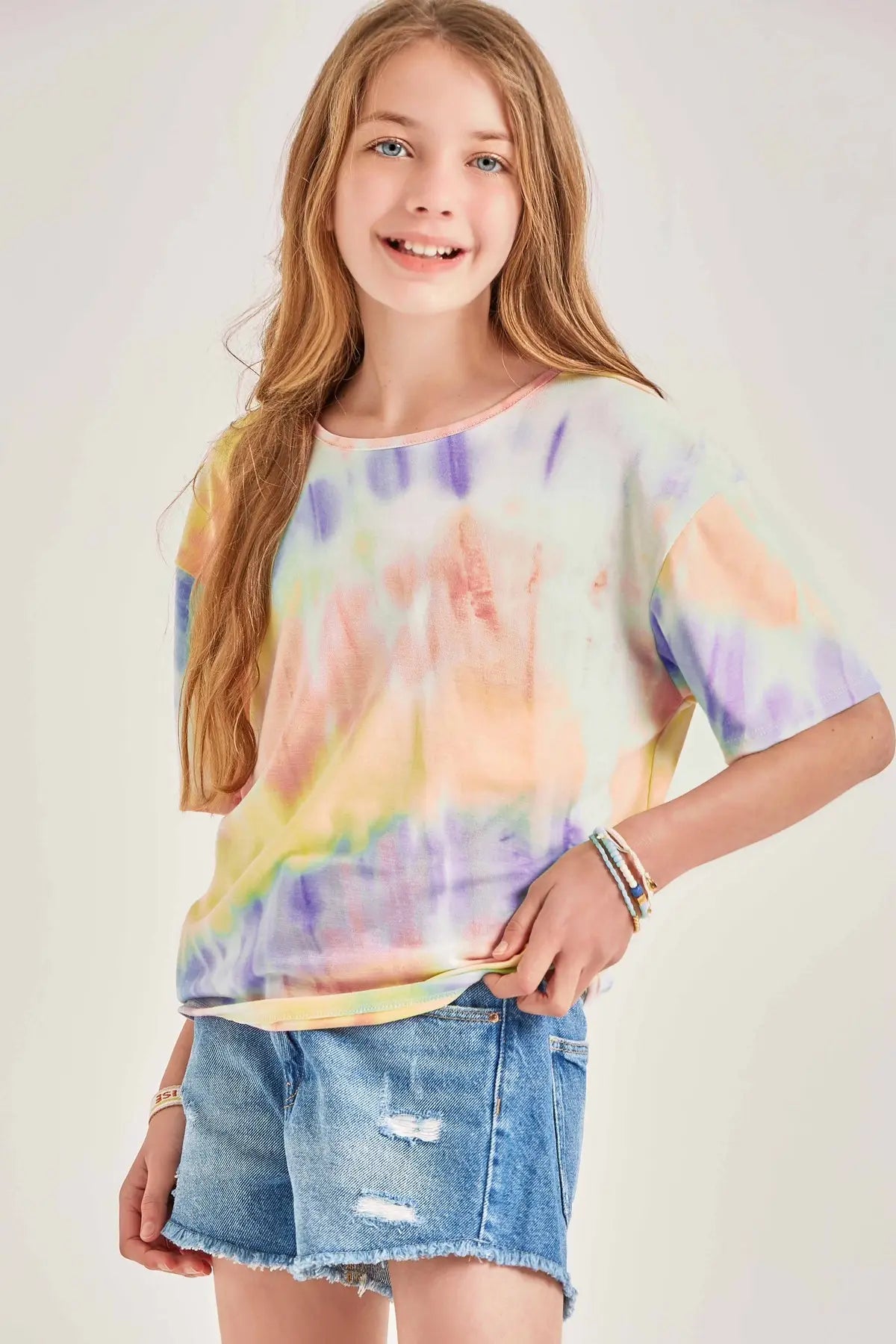 Open Back Tie Dye Knit Top