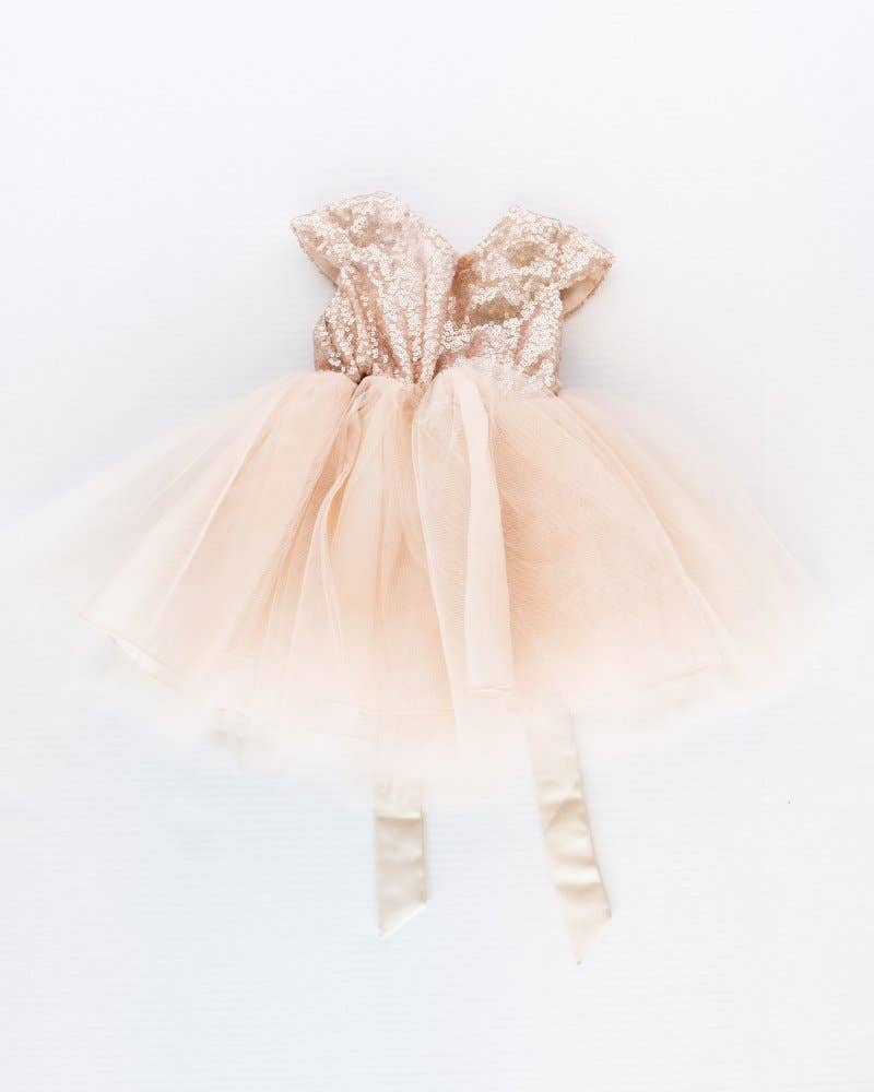 Mabel Sequin & Tulle Party Dress - Champagne