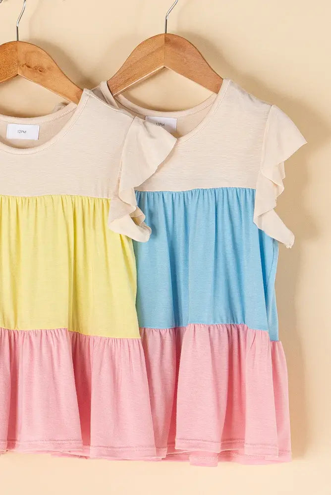 Vanilla, Blue and Pink Tunic